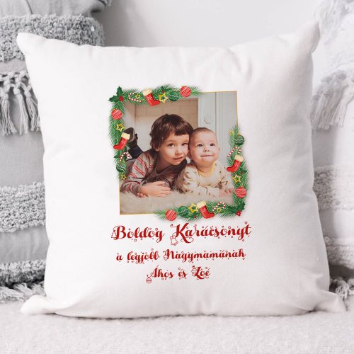 Karácsonyi_párna_Ajándék_nagymamának_