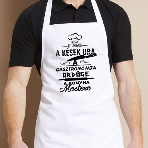 Kötény_szakácsoknak_Ajándék_férfiaknak_Kések_ura