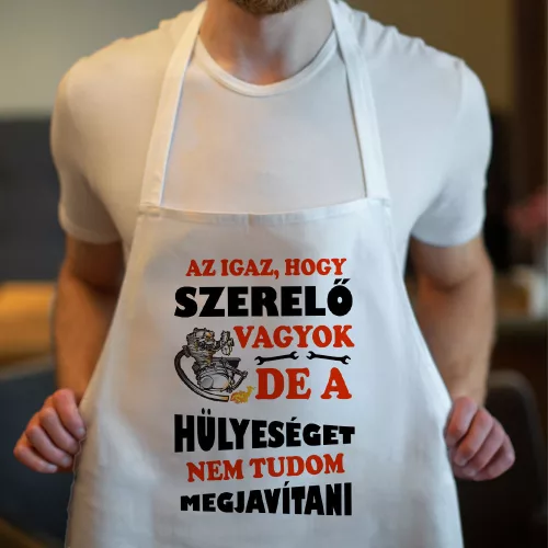 Vicces_kötény_szerelőnek_Hülyeséget_javítani