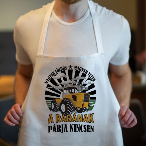 Ajándék_traktorosnak_Rába_feliratos_kötény_