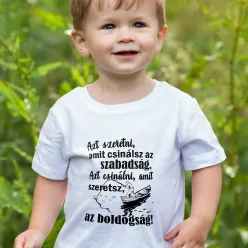 Pecás_gyerek_póló_Szeretni_amit_csinálsz_