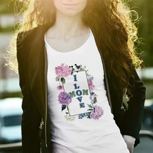 Női_póló_édesanyáknak_I_love_mom_