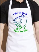 Kötény horgászoknak - Life to fish, Fish to life