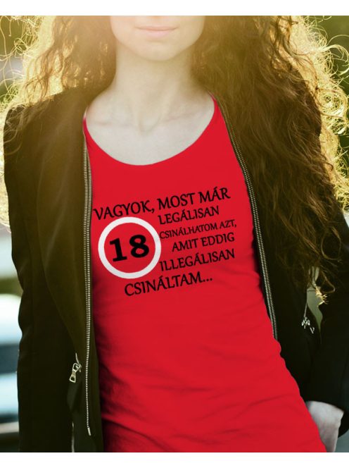 Szülinapi női póló - 18 éves születésnapra 