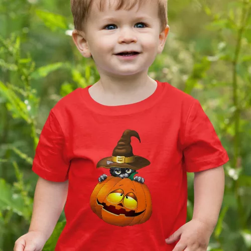 Ünnepi_gyerek_póló_Halloweeni_tök_és_macska_