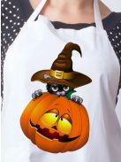 Kötény Halloweenre - Pumpkin and Cat 