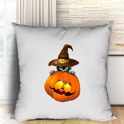 Ünnepi_párna_Halloweeni_tök_és_macska_