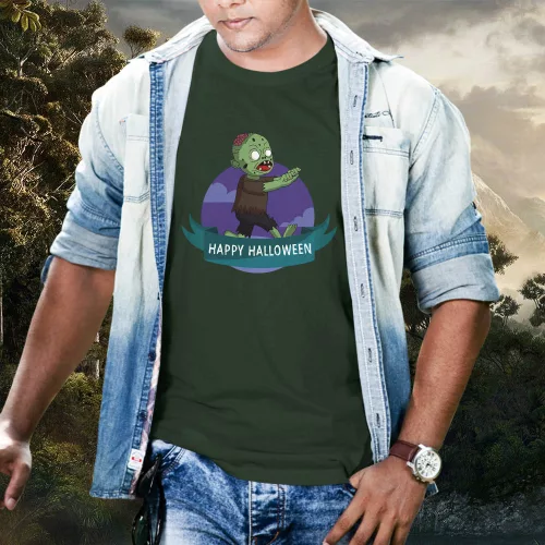 Happy_Halloween_póló_Zombis_ajándék_
