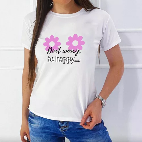 Feliratos_női_póló_Dont_worry_be_happy_
