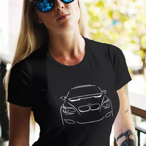 Autós_póló_nyomtatás_BMW_M5_női_póló_