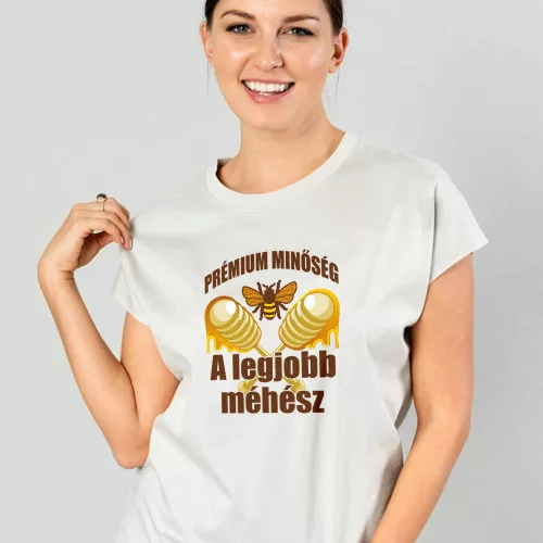 Szakmás_női_póló_Legjobb_méhész_