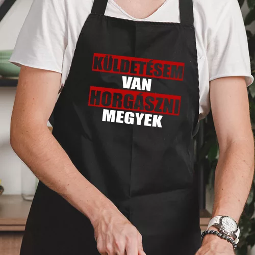 Ajándék_horgászoknak_Küldetésem_van_kötény_
