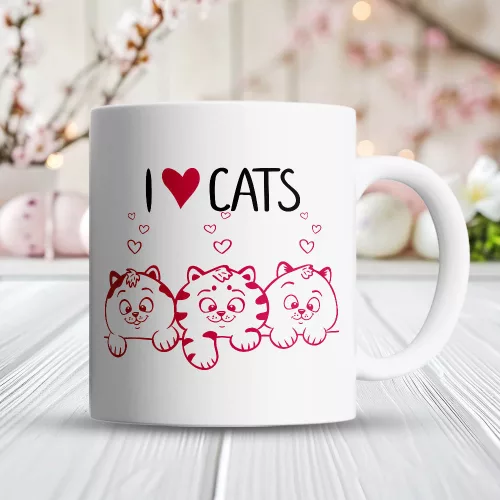 Macskás_meglepetés_I_Love_Cats_bögre_