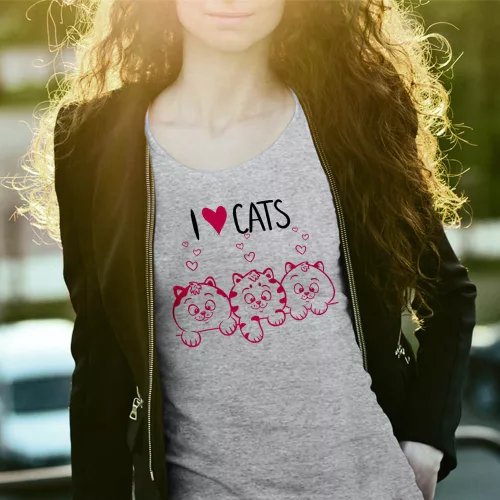 Macskás_meglepetés_I_Love_Cats_női_póló_