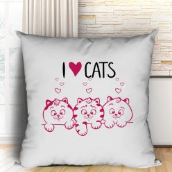 Macskás_meglepetés_I_Love_Cats_párna_