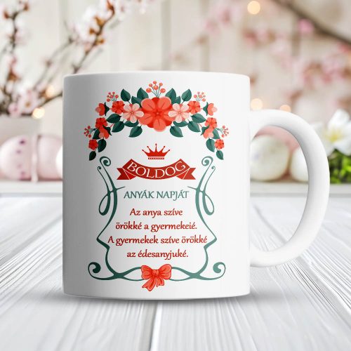 Anyák_napi_ajándék_Anya_szíve_örökké_bögre_
