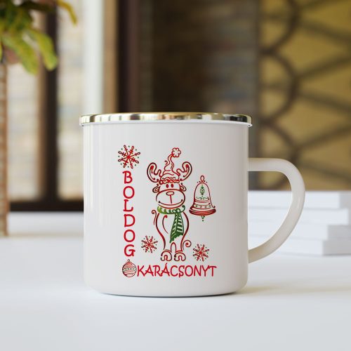 Karácsonyi_ajándék_Rénszarvas_figurás_bögre_