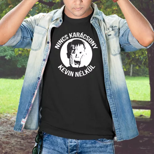 Vicces_póló_karácsonyra_Nincs_karácsony_Kevin_nélkül_