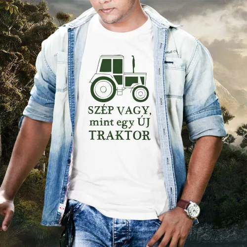 Vicces_traktoros_póló_Mint_egy_új_traktor_