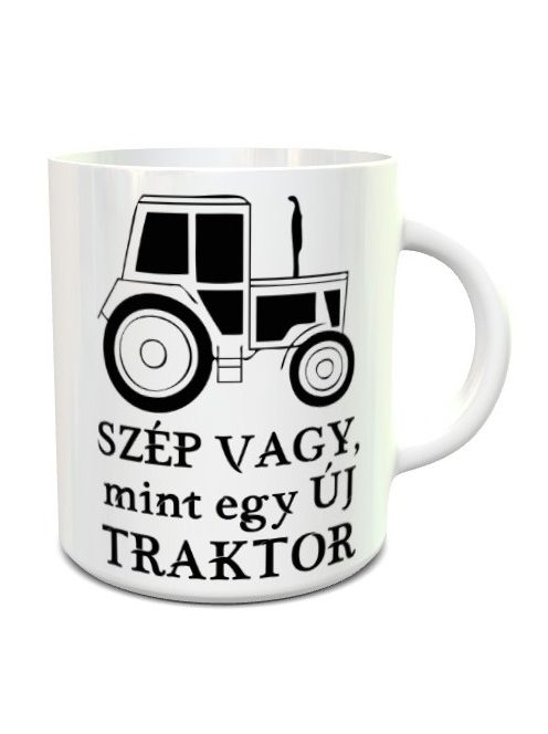 Vicces traktoros bögre_Mint egy új traktor