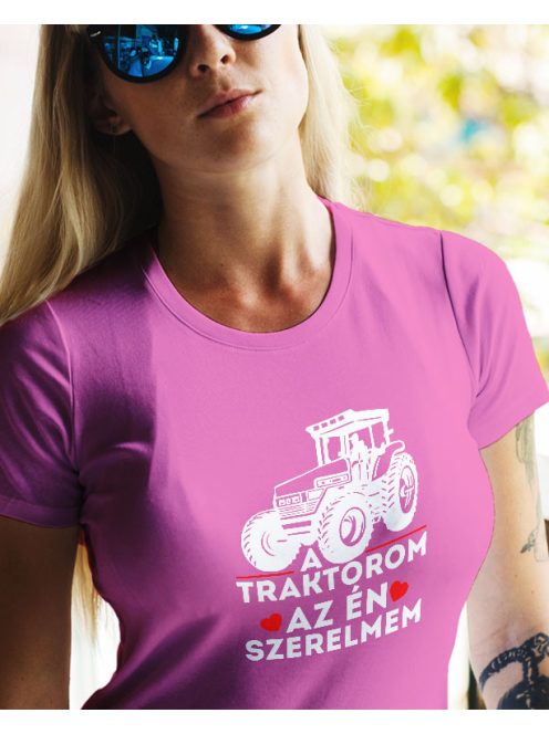 Női póló traktorosoknak_Vicces traktoros ajándék  