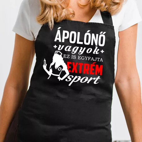 Szakmás_ajándék_Ápolónő_vagyok_kötény_