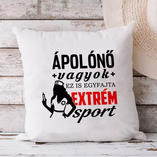 Vicces_szakmás_ajándék_Ápolónő_vagyok_párna_