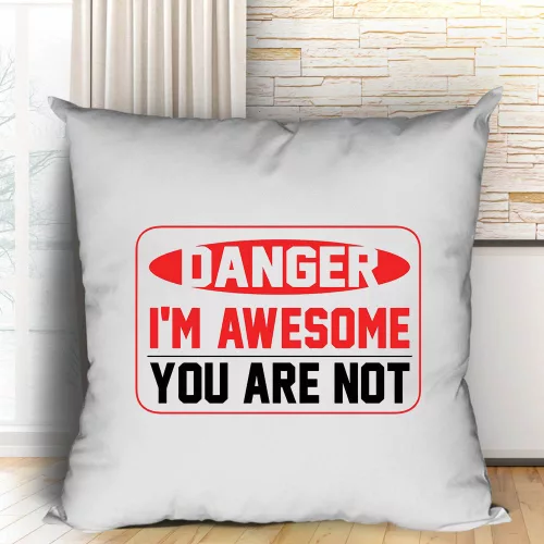 Vicces_párnaVicces_ajándék_Danger_i'm_awesome_you_are_not