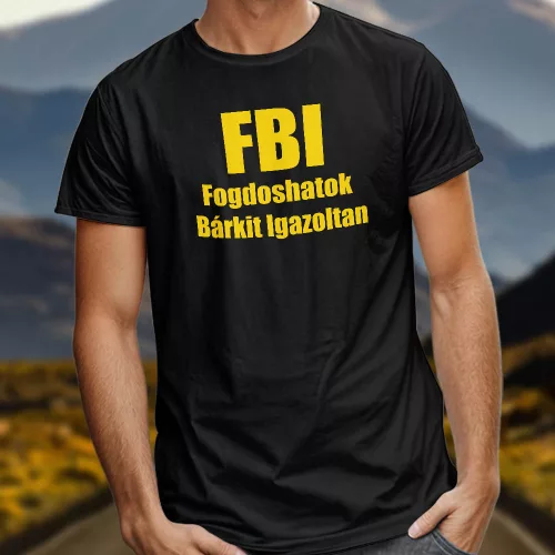 Vicces_ajándékok_FBI_póló_