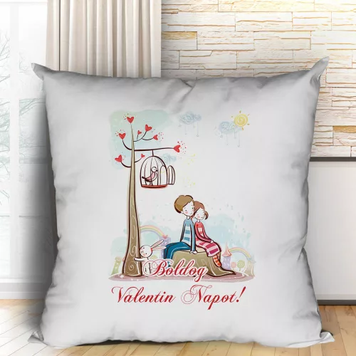 Aranyos_rajzos_párna_Valentin_napi_ajándék_