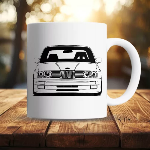 BMW_ajándékok_BMW_E30_front_bögre_