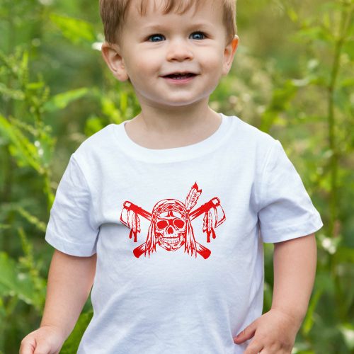 Indián_koponyás_póló_Halálfejes_gyerek_póló_