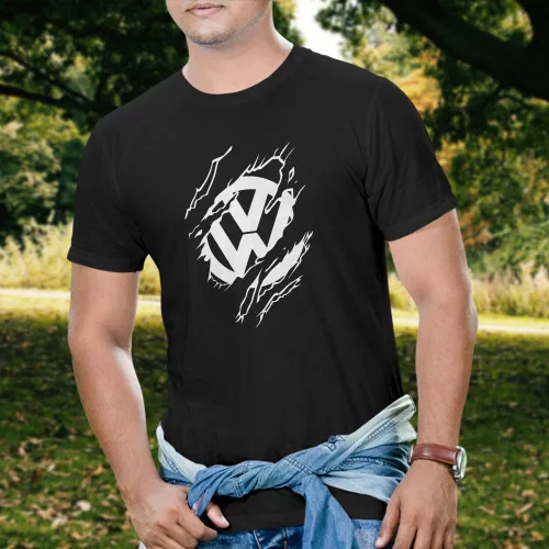 Tépett_Volkswagen_póló_VW_ajándék_