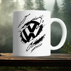 Tépett_Volkswagen_bögre_VW_ajándék_