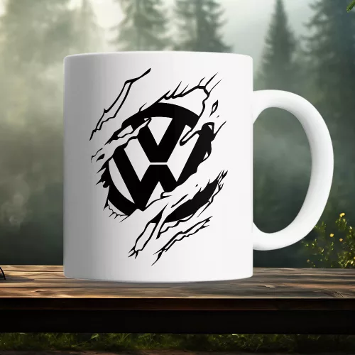 Tépett_Volkswagen_bögre_VW_ajándék_