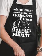 Horgász kötény apáknak_Horgásztársam a fiam