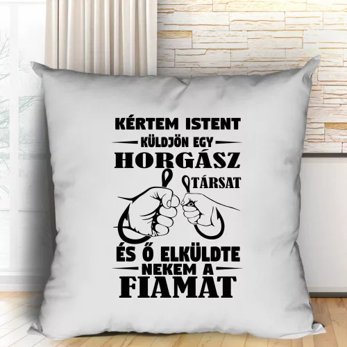 Horgász_párna_apáknak_Horgásztársam_a_fiam_