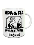 Apa-fia ajándék _Apa-fia horgász bögre_