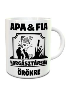 Apa-fia ajándék _Apa-fia horgász bögre