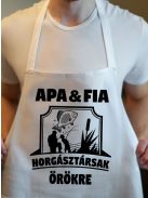 Apa-fia ajándék_Apa-fia horgász kötény