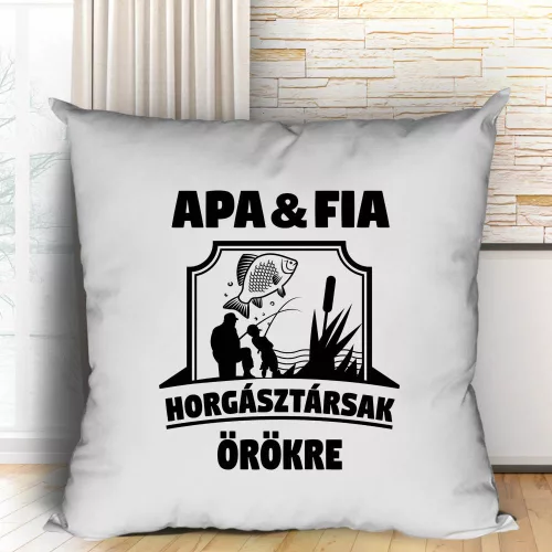 Apa-fia_ajándék__Apa-fia_horgász_párna_