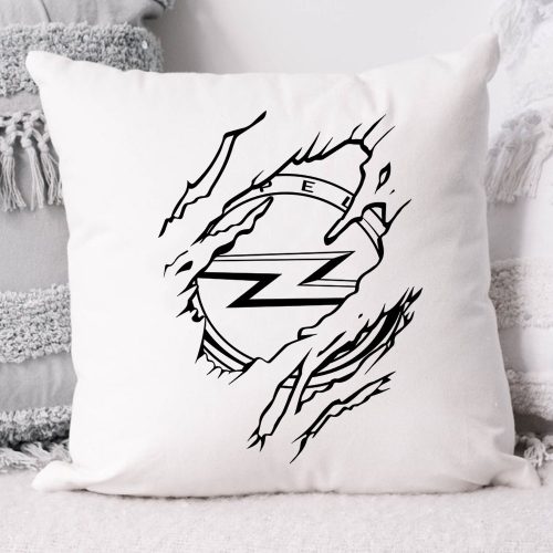 Autós_ajándék_Opel_tépett_logós_párna_