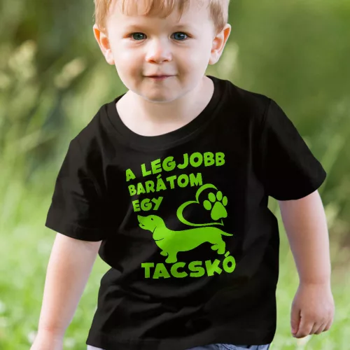 Kutyás_gyerek_pólók_Legjobb_barátom_tacskó_