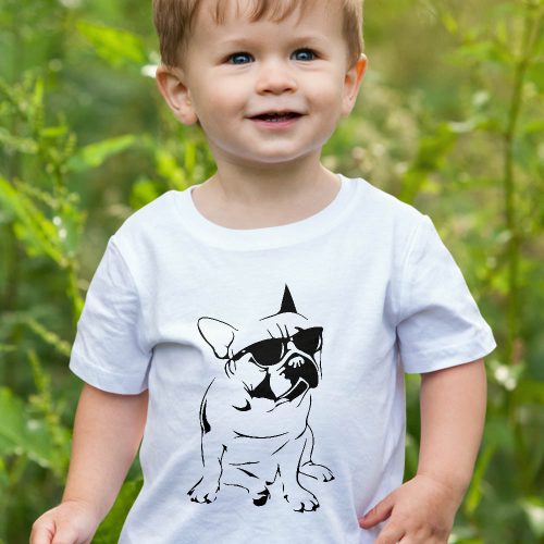 Bulldog_gyerek_póló_Kutyás_ajándék_
