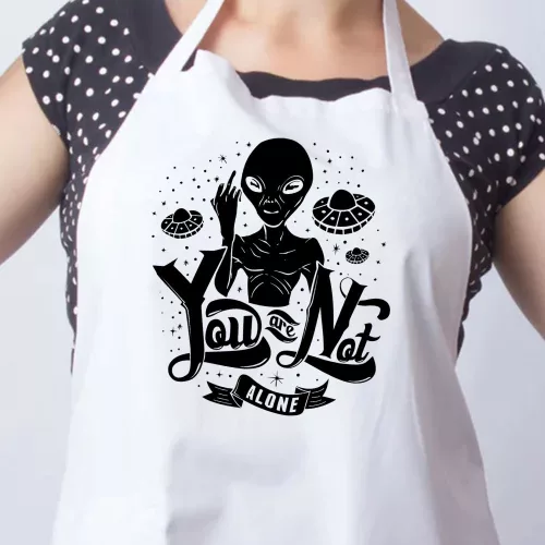 UFO_ajándék_You_are_not_alone_kötény_