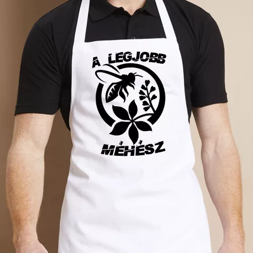 Legjobb_méhésznek_Méhész_feliratos_kötény_
