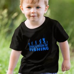 Horgász_evolució_Pecás_gyerek_póló_