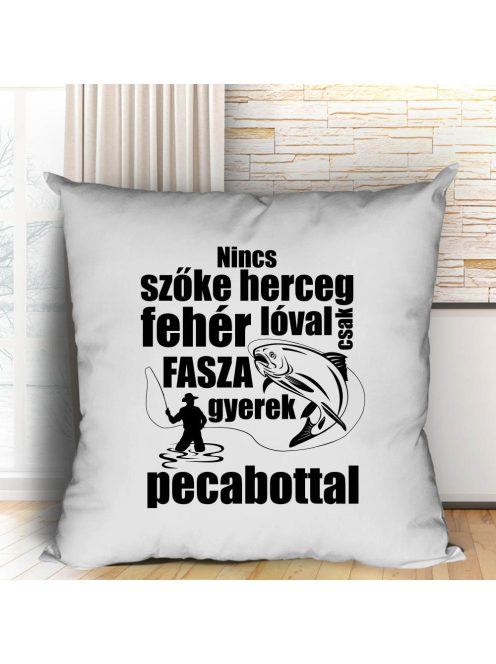 Horgász párna_Fasza gyerek pecabottal