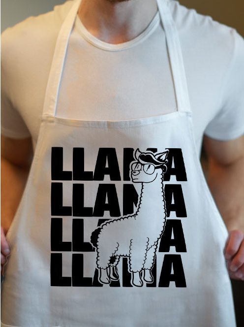 Lámás ajándékok_Llama kötény