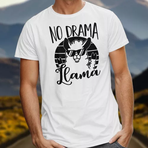 Lámás_póló_No_drama_Llama_